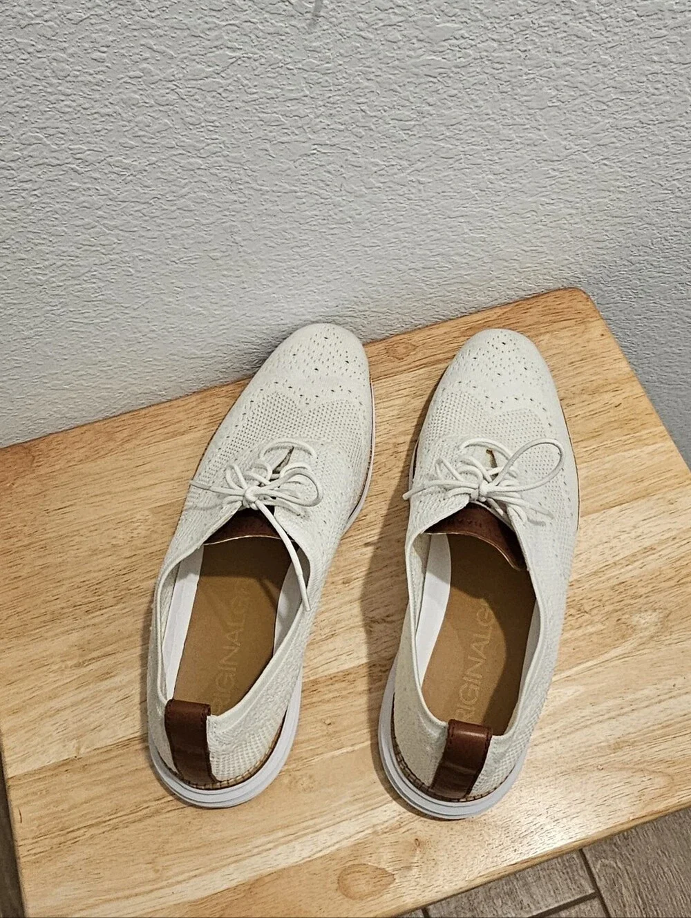 Cole Haan ØriginalGrand Stitchlite Wingtip Oxfords White Size 12M